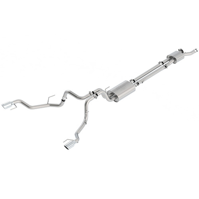 Ford F150 Raptor Performance Exhaust - Rear - Ford Racing - Sport Cat-Back Dual Rear Exit - Chrome - 2017